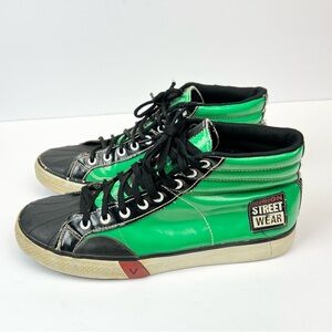 Vision Street Wear Green and Black Sneakers Men’s Size 8 Vintage 90s